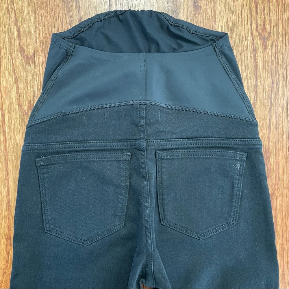 Madewell Maternity Over-the-Belly Skinny Jeans in Lunar Wash Black size 24 - Picture 9 of 16